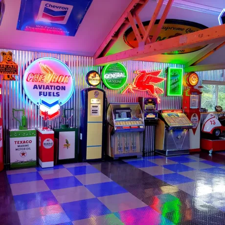 classic gas station garage with tuffshield