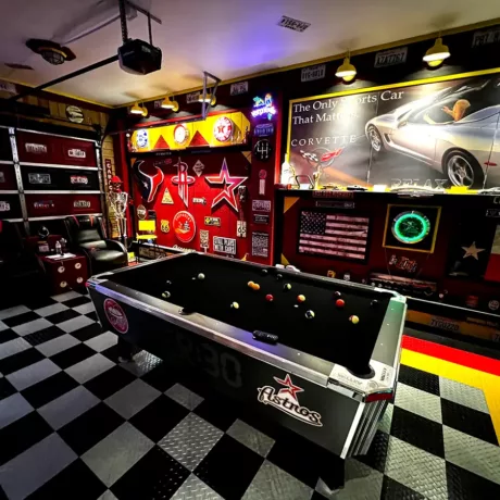 Pool table on tuffshield