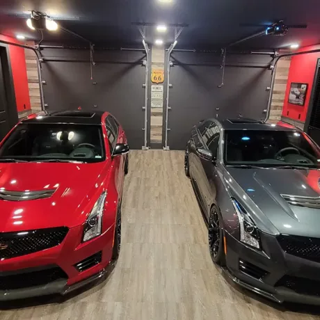 2 Cadillac CTS on smoked oak