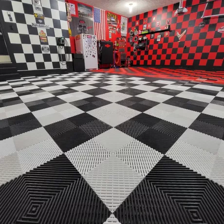 checkered freeflow garage