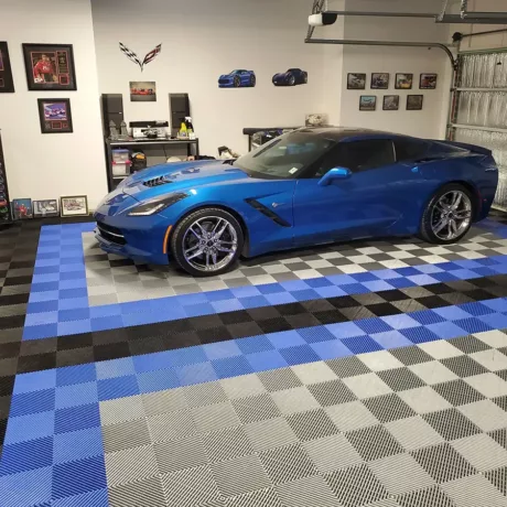 corvette on freeflow blue gray and black