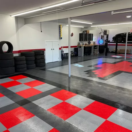 Chevy themed garage