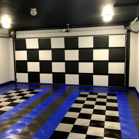 blue black checkered