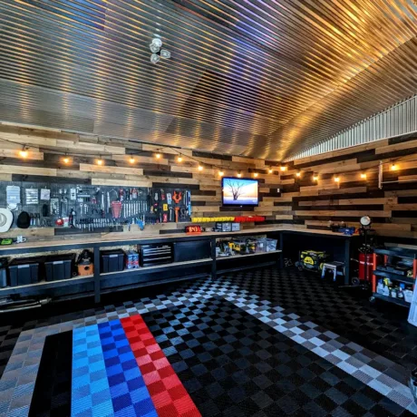 bmw M themed garage