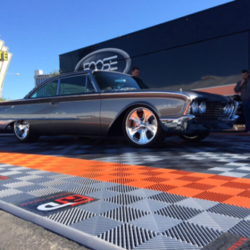 Chip Foose car display at SEMA with Free-Flow