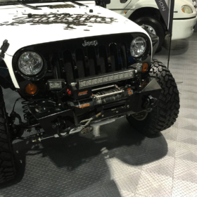 Off-road Jeep on RaceDeck Diamond floor