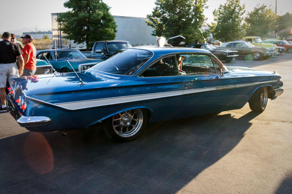 RaceDeck&#039;s parking lot quickly becomes a collection of striking classic cars from the road tour.