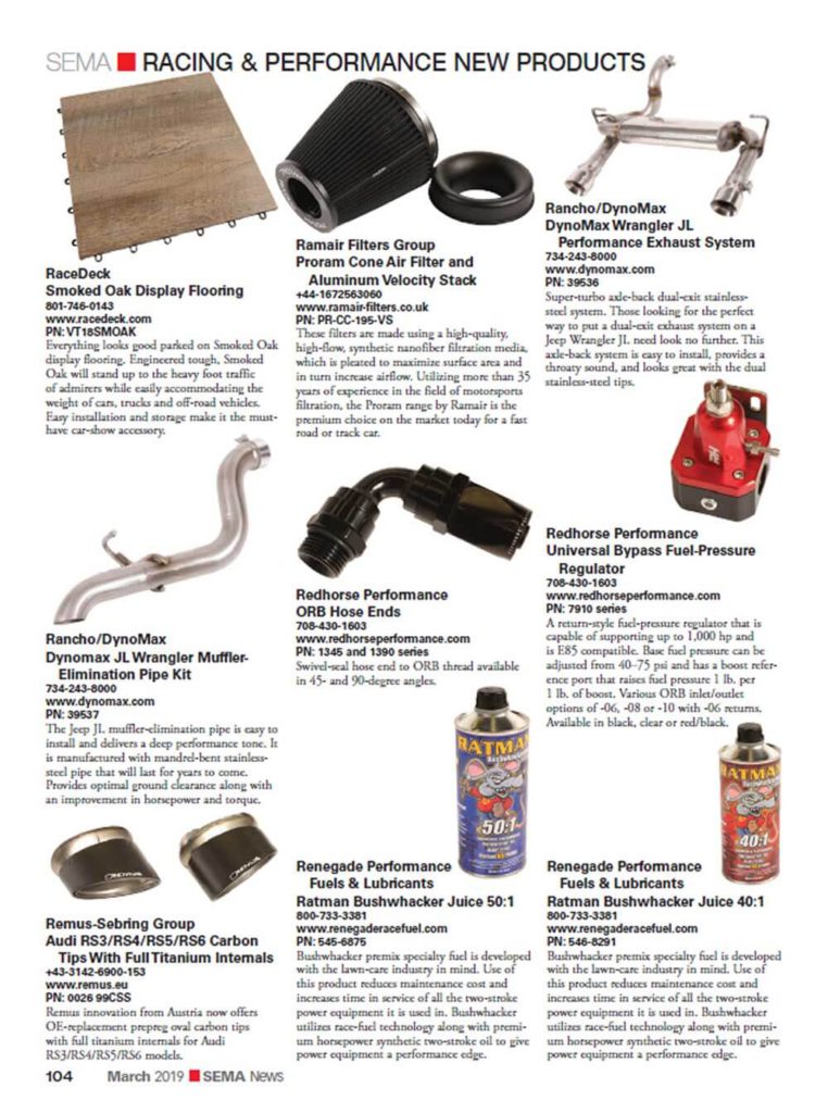 SEMA News Products with Smoked Oak SEMA News Products with Smoked Oak