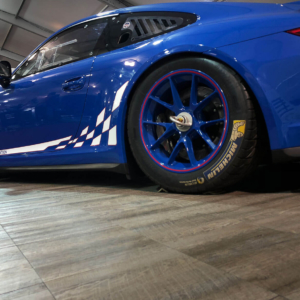 Porsche GT3 PCA edition parked on Smoked Oak display