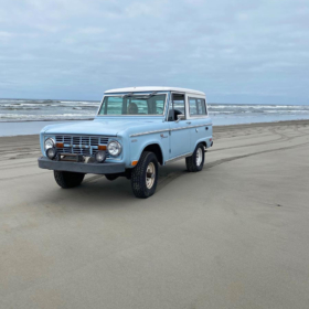 A Bronco on a Beach in Washington.