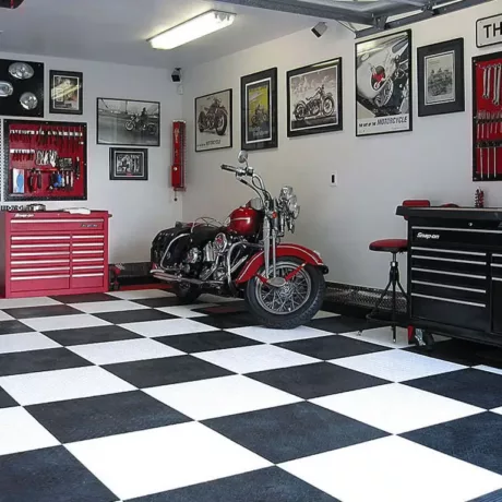 RD black white red motorcycle