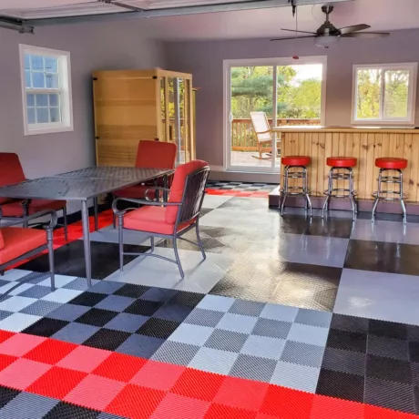 Tom Vondell garage, modular flooring for residential spaces