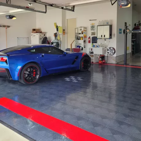 rd tuffshield grph red blue corvette