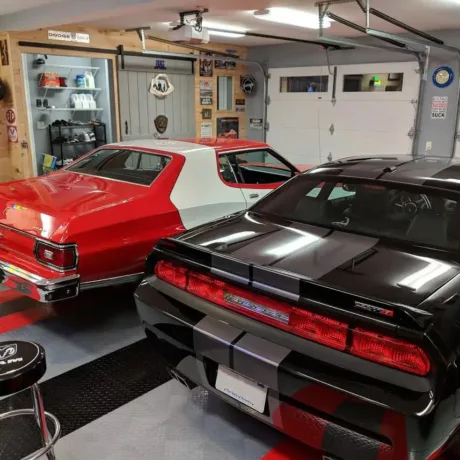 two muscle cars